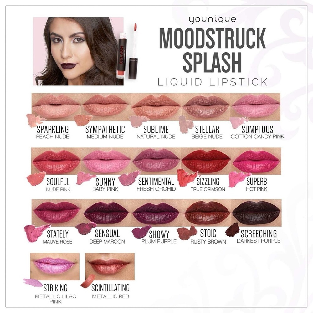 Younique LOT 3 Moodstruck Splash Liquid Lipstick Collection